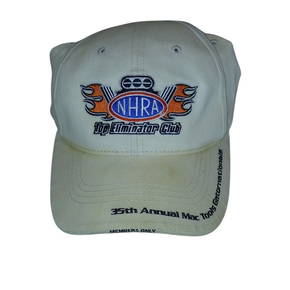 Main Gate NHRA Hat Mens OSFA Cream 35th Mac Tools Gatornationals 2004 Racing Y2K